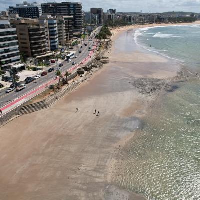 Obra de Contenção do Mar - Praia de Ponta Verde