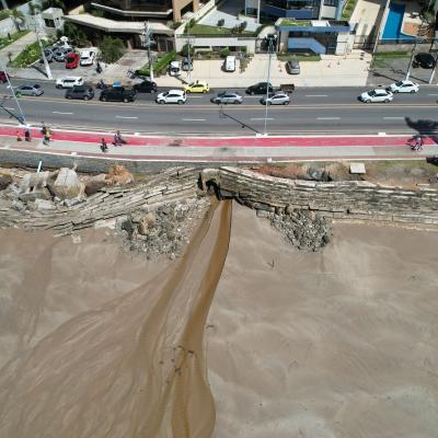 Obra de Contenção do Mar - Praia de Ponta Verde