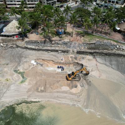 Obra de Contenção do Mar - Praia de Ponta Verde