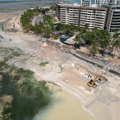 Obra de Contenção do Mar - Praia de Ponta Verde