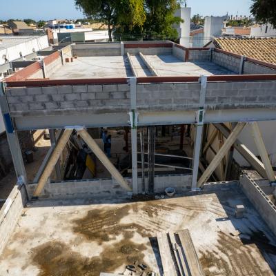 Construção em andamento
