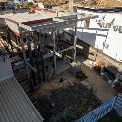 Construção em andamento